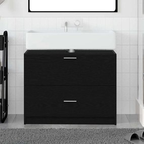 vidaXL Ντουλάπι Μπάνιου Μαύρη Οξυά 78 x 37 x 59 cm Επεξεργασμένο ξύλο
