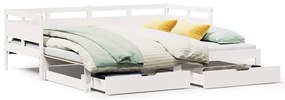 vidaXL Καναπές Κρεβάτι Συρόμενος Χωρίς Στρώμα 80x200 εκ. &amp; Συρτάρια