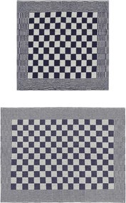 vidaXL Σετ Πετσετών 10 Τεμαχίων Μπλε και Λευκό Βαμβακερές