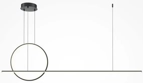 Κρεμαστό Φωτιστικό Οροφής LED 40W Μαύρο 3000K-4000K Halo MOD247PL-L49BK Maytoni-MOD247PL-L49BK-Μαύρο MOD247PL-L49BK