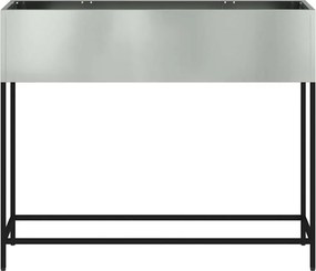 vidaXL Υψωμένη Γλάστρα Κήπου Ασημί 100 x 26 x 82 εκ