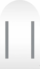 vidaXL Καθρέφτης Μπάνιου με Ντουλάπι &amp; LED Αψίδα Δρυός 42x13x70 εκ.