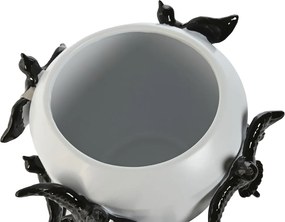 Βάζο Home ESPRIT Λευκό Μαύρο Πήλινα Σύγχρονη 29 X 29 X 21,5 cm