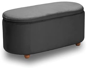 FOSTER ΣΚΑΜΠΟ VELVET GREY ΜΕ ΑΠΟΘ. ΧΩΡΟ 99Χ45X45εκ. ZITA PLUS 99Χ45X45εκ.