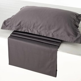 Σεντόνι Athena-305 Με Λάστιχο Grey Vesta Home Διπλό 160x240cm 100% Βαμβακοσατέν