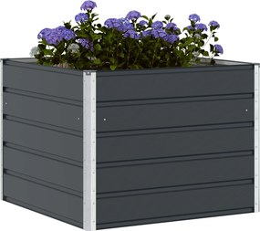 vidaXL Γλάστρα Ανθρακί 100 x 100 x 75 εκ Ατσάλι