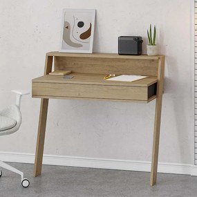 Γραφείο εργασίας Cowork Megapap από μελαμίνη χρώμα φυσικό οξιάς 94x50x91εκ.-GP037-0062,3