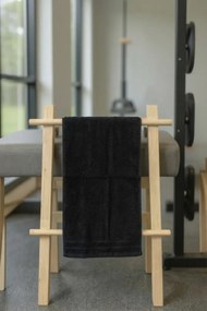 Μαύρη αθλητική πετσέτα από βαμβάκι 30x130 cm - Μπεζ 30 x 130