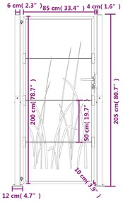 ΠΥΛΗ ΚΗΠΟΥ ΜΕ ΣΧΕΔΙΟ ΓΡΑΣΙΔΙ 105 X 205 ΕΚ. ΑΠΟ ΑΤΣΑΛΙ CORTEN 153177