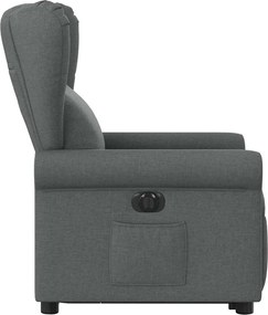 vidaXL Πολυθρόνα Ηλεκ. Ανακλινόμενη Ανύψωση Σκ. Γκρι Υφασμάτινη