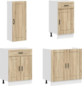 vidaXL Μονάδα κουζίνας PORTO 8 pcs Sonoma Δρυς Επεξεργασμένο Ξύλο