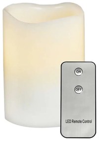 Κερί Με Μπαταρία F0711515 Led On/Οff Φ7,5cm 12,5cm White Aca Plastic