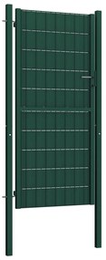 Πόρτα Περίφραξης Πράσινη 100 x 124 εκ. από PVC / Ατσάλι   - Πράσινο
