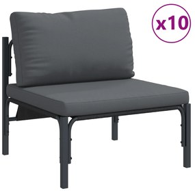 vidaXL Σετ Καναπέ Κήπου 13 pcs Ανθρακί Ατσάλι