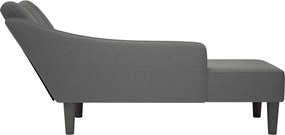 vidaXL Σαλόνι πολυθρόνας με δεξί μπράτσο Ύφασμα Σκούρο Γκρι