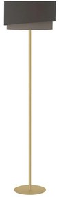 Φωτιστικό Δαπέδου Manderline 39934 Φ45x165cm 1xE27 40W Cappuccino-Brass Eglo Steel,Fabric
