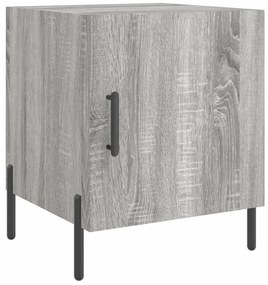 vidaXL Κομοδίνα 2 τεμ. Γκρι Sonoma 40 x 40 x 50 εκ. από Επεξεργ. Ξύλο
