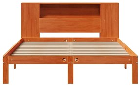 vidaXL Κρεβάτι Βιβλιοθήκη Χωρίς Στρώμα 120x200 εκ Μασίφ Ξύλο Πεύκου