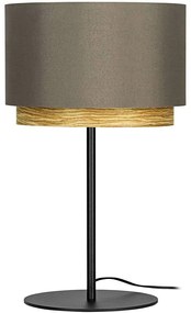Φωτιστικό Επιτραπέζιο Marchena 390123 Φ32x59cm 1xE27 40W Cappuccino-Brown Eglo Steel,Fabric,Wood