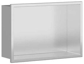 vidaXL Νίτσα Μπάνιου Ασημί 30 x 20 x 9.5 εκ. Ανοξείδωτο ατσάλι