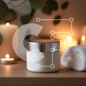 Intra Συλλεκτικό Ξύλινο Παζλ Plywood  4mm - Serene Setup Spa με βάζο κρέμας και κεριά Σε Ξύλινο Κουτί - Διαστάσεις: 10x10 cm – 25 κομμάτια