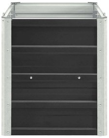 vidaXL Ζαρντινιέρα Υπερυψωμένη Ανθρακί 240x40x45 εκ. Γαλβαν. Χάλυβας