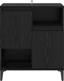 VidaXL Πλαϊνό γραφείο Μαύρη Οξυά 60 x 35 x 70 cm Επεξεργασμένο Ξύλο