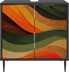 vidaXL Ντουλάπι Μπάνιου BONN Μαύρη Δρυς 60 x 40 x 61 εκ