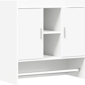 vidaXL Ράφι Τοίχου Επιτοίχιο Λευκό 80 x 36 x 80 εκ Επεξεργασμένο Ξύλο