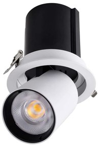 Φωτιστικό Οροφής - Σποτ Χωνευτό Virgo-B 60310 20W Led Φ13,5x14cm White-Black GloboStar