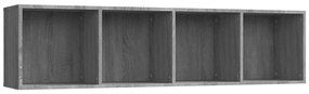 vidaXL Βιβλιοθήκη/Έπιπλο Τηλεόρασης Γκρι sonoma 143x30x36εκ Επεξ. Ξύλο