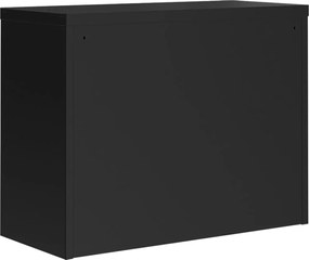 vidaXL Αρχειοθήκη Μαύρη 90 x 40 x 70 εκ. από Ατσάλι