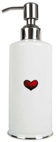 Δοχείο Κρεμοσάπουνου Red Love Heart 8200-RLVH White-Red Rory Dobner Πορσελάνη
