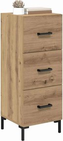 vidaXL Πλαϊνό γραφείο με συρτάρι Artisan Oak 34,5 x 34 x 90 εκ.