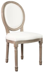 JAMESON Καρέκλα K/D Τραπεζαρίας Σαλονιού, Decape, Pu Άσπρο  49x55x95cm [-Φυσικό/Άσπρο-] [-Ξύλο/PVC - PU-] Ε752,1PΚ