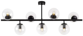 Φωτιστικό Οροφής - Πλαφονιέρα Fazli 942FLG1218 113x40x46cm 7xE14 40W Black Opviq