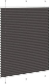 vidaXL Πλισέ περσίδα Μαύρο 105x150 cm Πλάτος υφάσματος 104,4 cm
