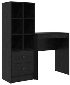 vidaXL Γραφείο με αποθηκευτικό χώρο 2 pcs Μαύρη δρυς 70 x 40 x 76 εκ.