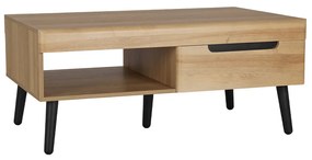 GRIF COFFEE TABLE 2ΣΥΡΤΑΡΙΑ ΦΥΣΙΚΟ ΜΑΥΡΟ 107x67xH46cm