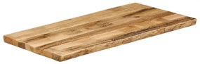 vidaXL Επιφάνεια Τραπεζιού 100x60x2,5 εκ. Live Edge Μασίφ Ξύλο Μάνγκο