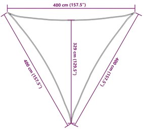 Πανί Σκίασης Κρεμ 4 x 4 x 4 μ. από HDPE 160 γρ./μ² - Κρεμ