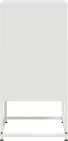 vidaXL Κομοδίνο Λευκό 36 x 39 x 78 εκ. από Χάλυβα