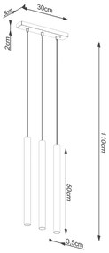 Sollux Sollux Κρεμαστό φωτιστικό Pastelo 3,3xG9/8w, σκυρόδεμα,γκρί