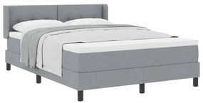 vidaXL Κρεβάτι box spring με στρώμα Ανοιχτό γκρι 140 x 200 cm