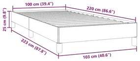 Πλαίσιο Κρεβατιού χωρίς στρώμα Ροζ 120x190 εκ. Βελούδινο - Ροζ