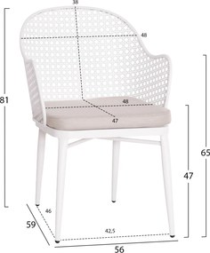 ΣΕΤ LOUNGE 3TMX ΕΞ.ΧΩΡΟΥ OREGO HM21106.02 ΑΛΟΥΜΙΝΙΟ ΣΕ ΛΕΥΚΟ