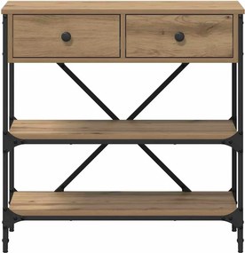 vidaXL Τραπέζι κονσόλας Καφέ 75 x 34,5 x 75 εκ ξύλο