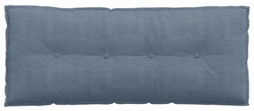 vidaXL Μαξιλάρι Πλάτης Μπλε 120 x 50 cm Υφασμάτινο Κορντουρά