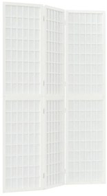 Παραβάν Ιαπωνικού Στιλ με 3 Πάνελ Πτυσσόμενο Λευκό 120x170 εκ. - Λευκό