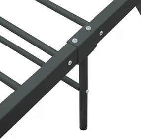 vidaXL Πλαίσιο Κρεβατιού Γκρι 200 x 200 εκ. Μεταλλικό
